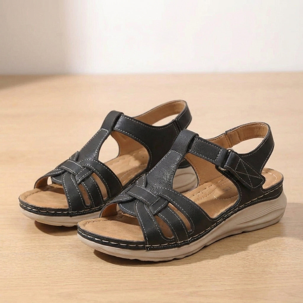 Ankle-Strap Wedge Sandals for Women – Stylish All-Day Comfort