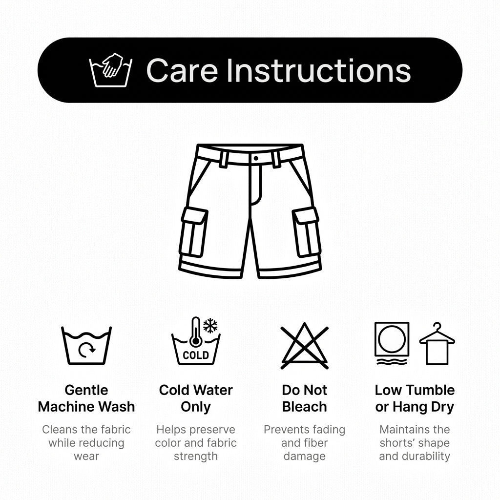 Relaxed Fit Cargo Shorts for Men – Adjustable Comfort & Secure Storage
