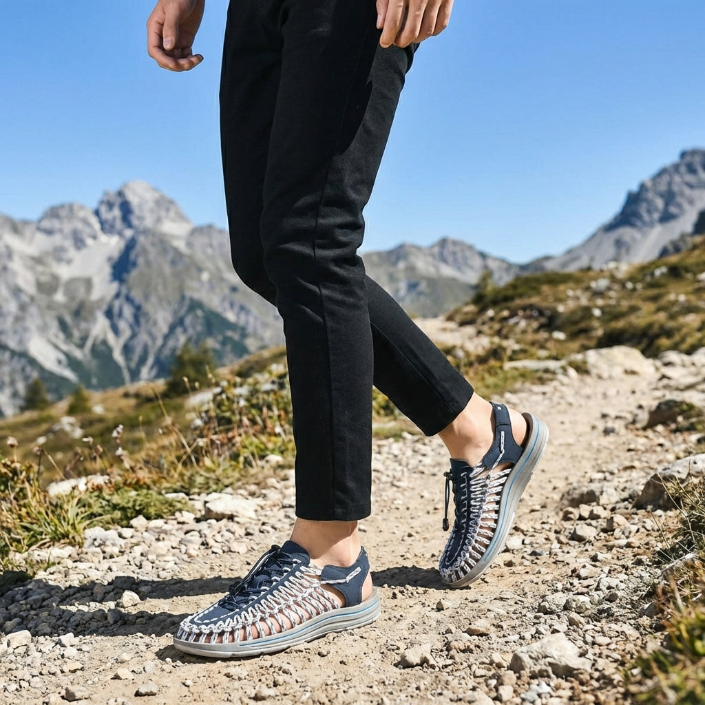 Closed Toe Rope Sport Sandals for Men – Outdoor Comfort Fit