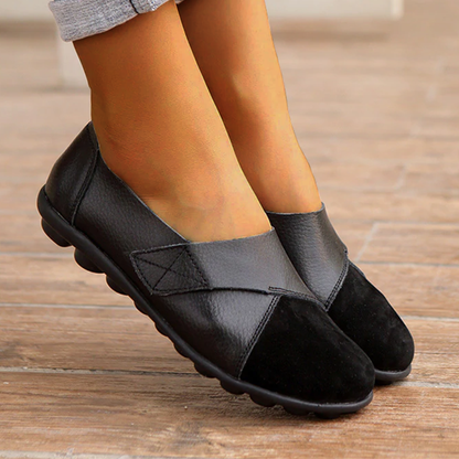 Women's Ballet Flats - Slip-On - Adjustable Strap - Comfortable with Non-Slip Sole