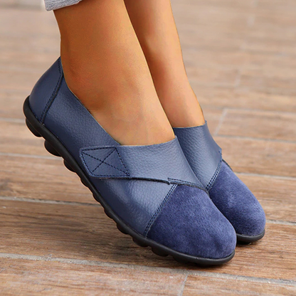 Women's Ballet Flats - Slip-On - Adjustable Strap - Comfortable with Non-Slip Sole