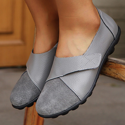 Women's Ballet Flats - Slip-On - Adjustable Strap - Comfortable with Non-Slip Sole