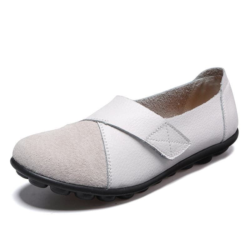 Women's Ballet Flats - Slip-On - Adjustable Strap - Comfortable with Non-Slip Sole