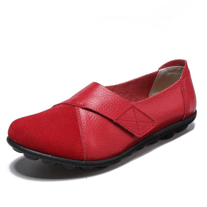 Women's Ballet Flats - Slip-On - Adjustable Strap - Comfortable with Non-Slip Sole