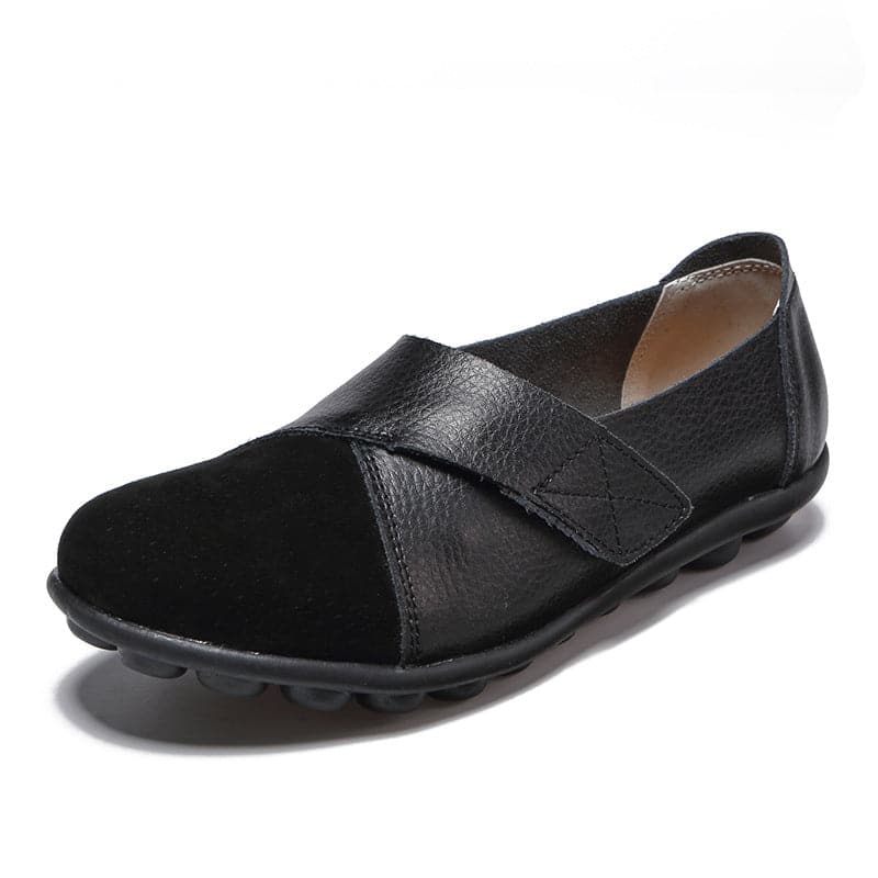 Women's Ballet Flats - Slip-On - Adjustable Strap - Comfortable with Non-Slip Sole