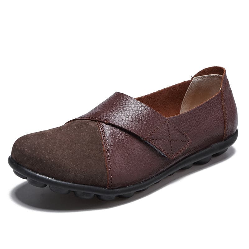 Women's Ballet Flats - Slip-On - Adjustable Strap - Comfortable with Non-Slip Sole