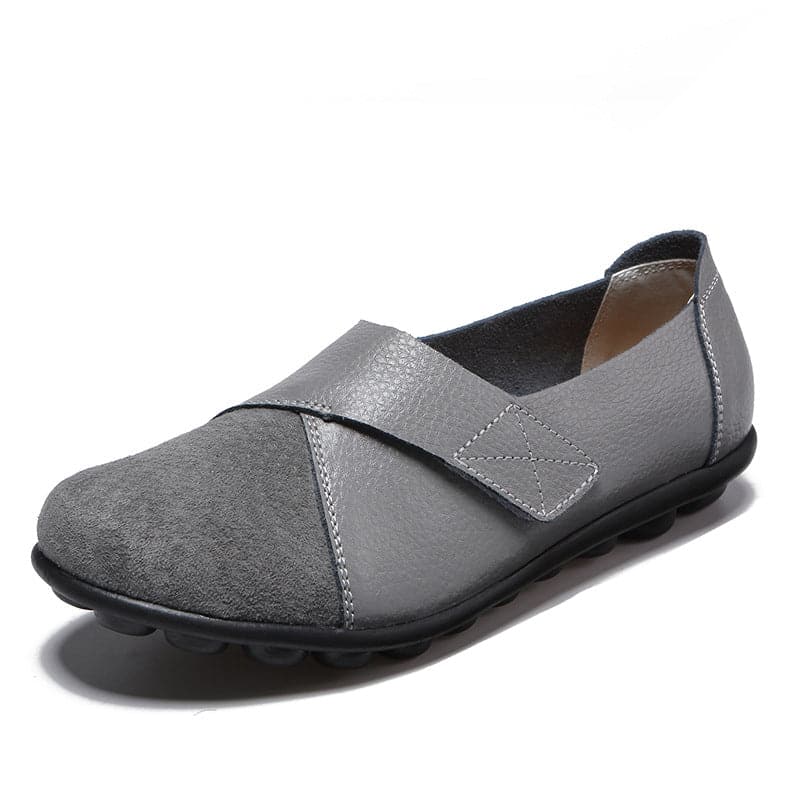 Women's Ballet Flats - Slip-On - Adjustable Strap - Comfortable with Non-Slip Sole