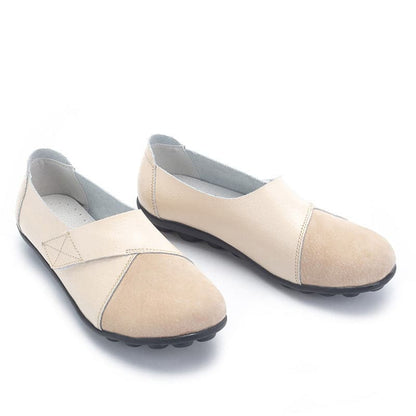 Women's Ballet Flats - Slip-On - Adjustable Strap - Comfortable with Non-Slip Sole