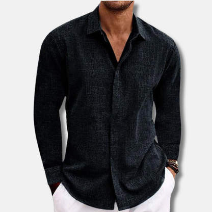 Elijah Relaxed Fit Button-Up Shirt | Solid Button-Up Shirt