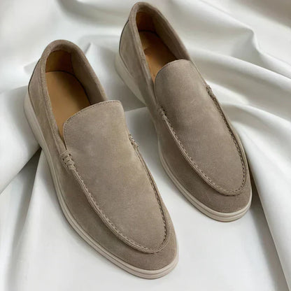 Men's Slip-on Loafers – Relaxed Fit – Leather Feel – Classic Indoor Slip-On