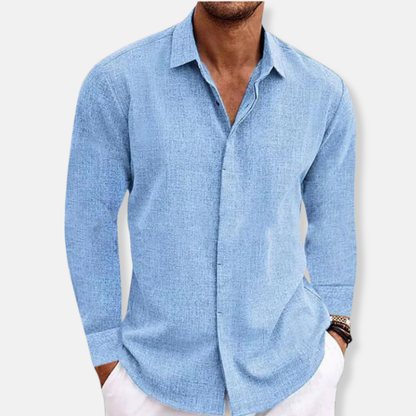 Elijah Relaxed Fit Button-Up Shirt | Solid Button-Up Shirt