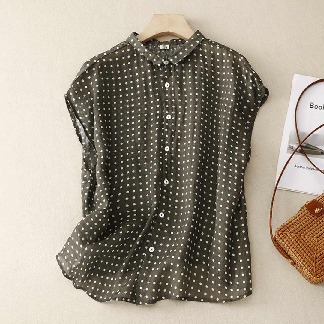 Polka Dot Blouse for Women – Breathable Comfort & Style