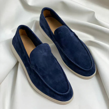 Men's Slip-on Loafers – Relaxed Fit – Leather Feel – Classic Indoor Slip-On