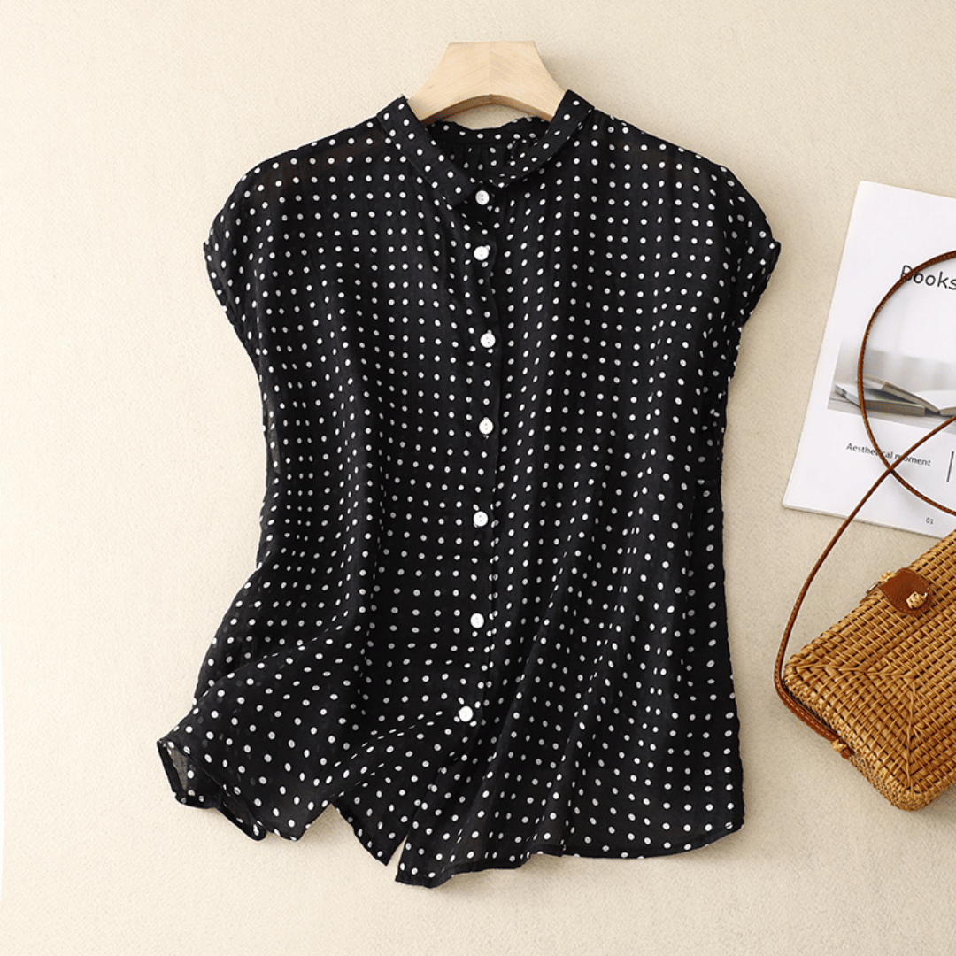 Polka Dot Blouse for Women – Breathable Comfort & Style