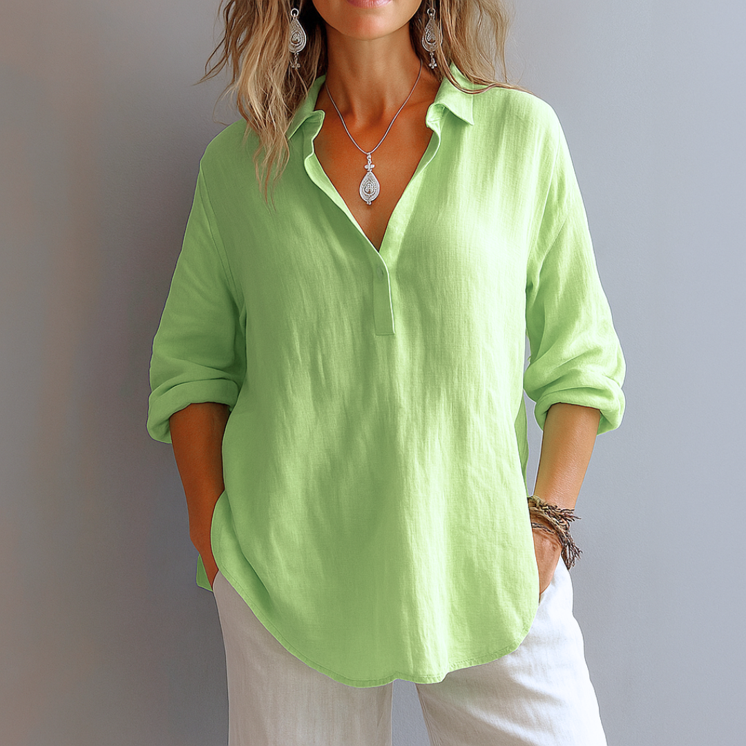 Collared Blouse for Women – Breathable Everyday Comfort