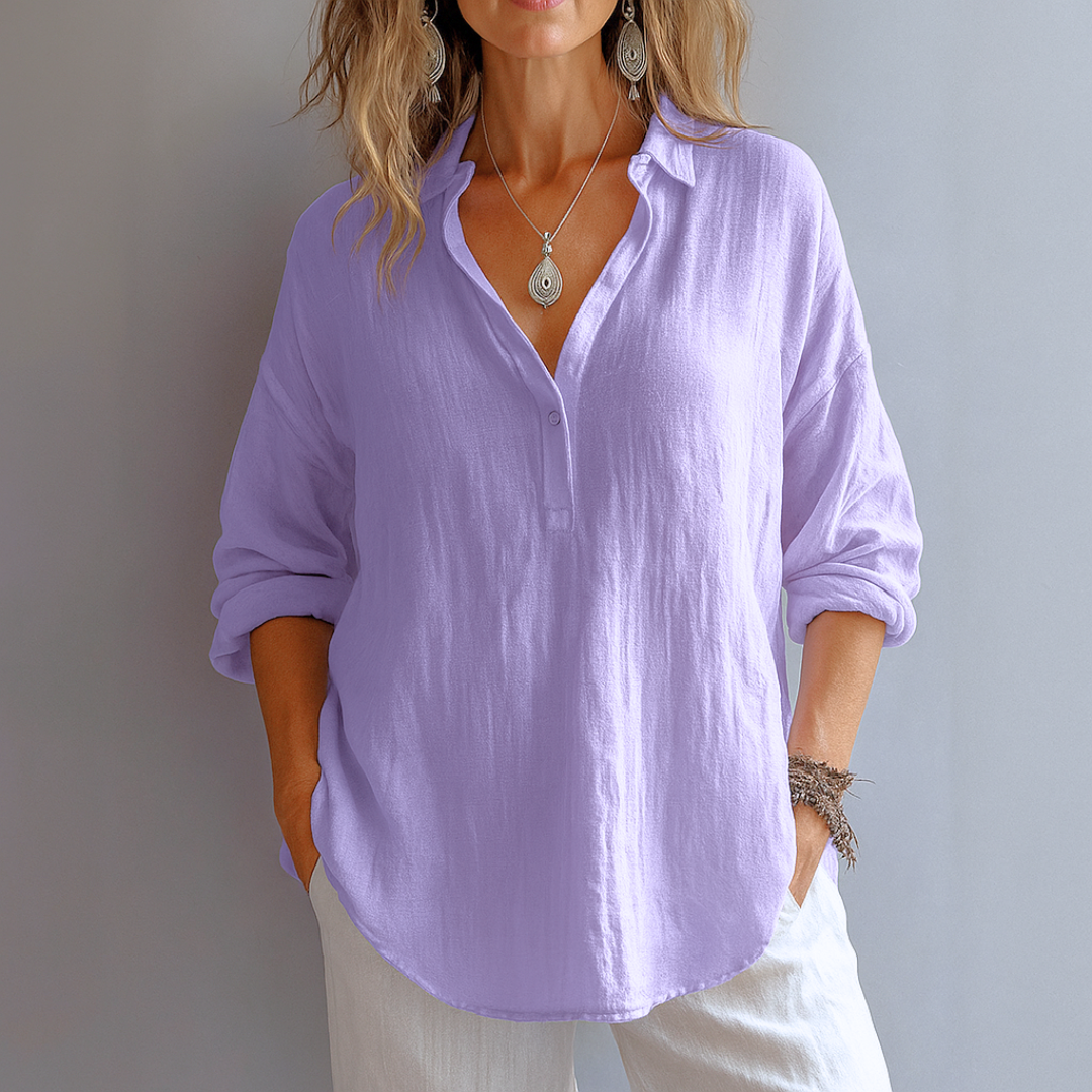 Collared Blouse for Women – Breathable Everyday Comfort