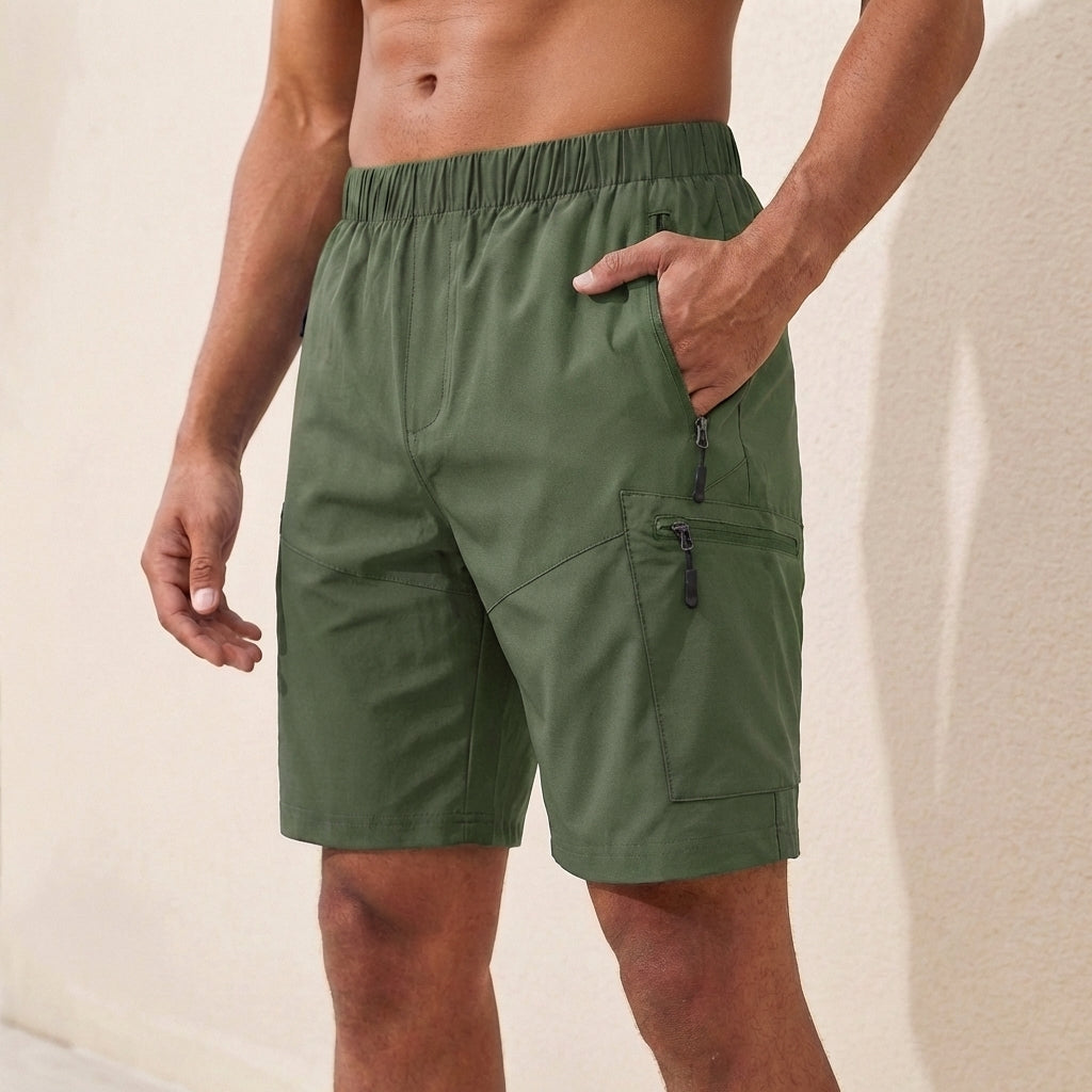 Zip Pocket Cargo Shorts for Men – Secure Storage & Comfort