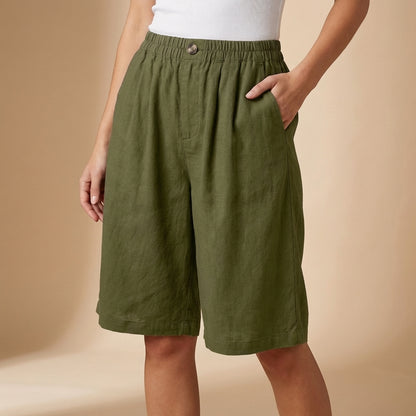 Knee-Length Shorts for Women – Breathable Comfort & Pockets