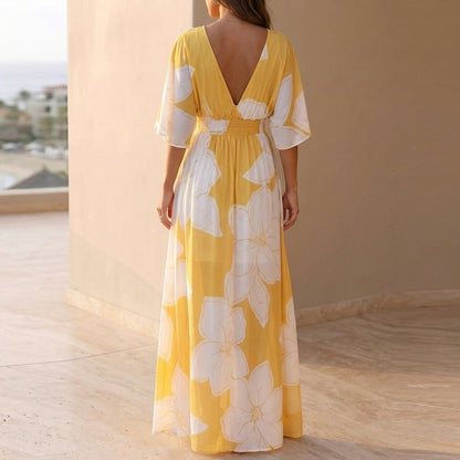 Floral Wrap Front Maxi Dress for Women – Flattering & Comfortable