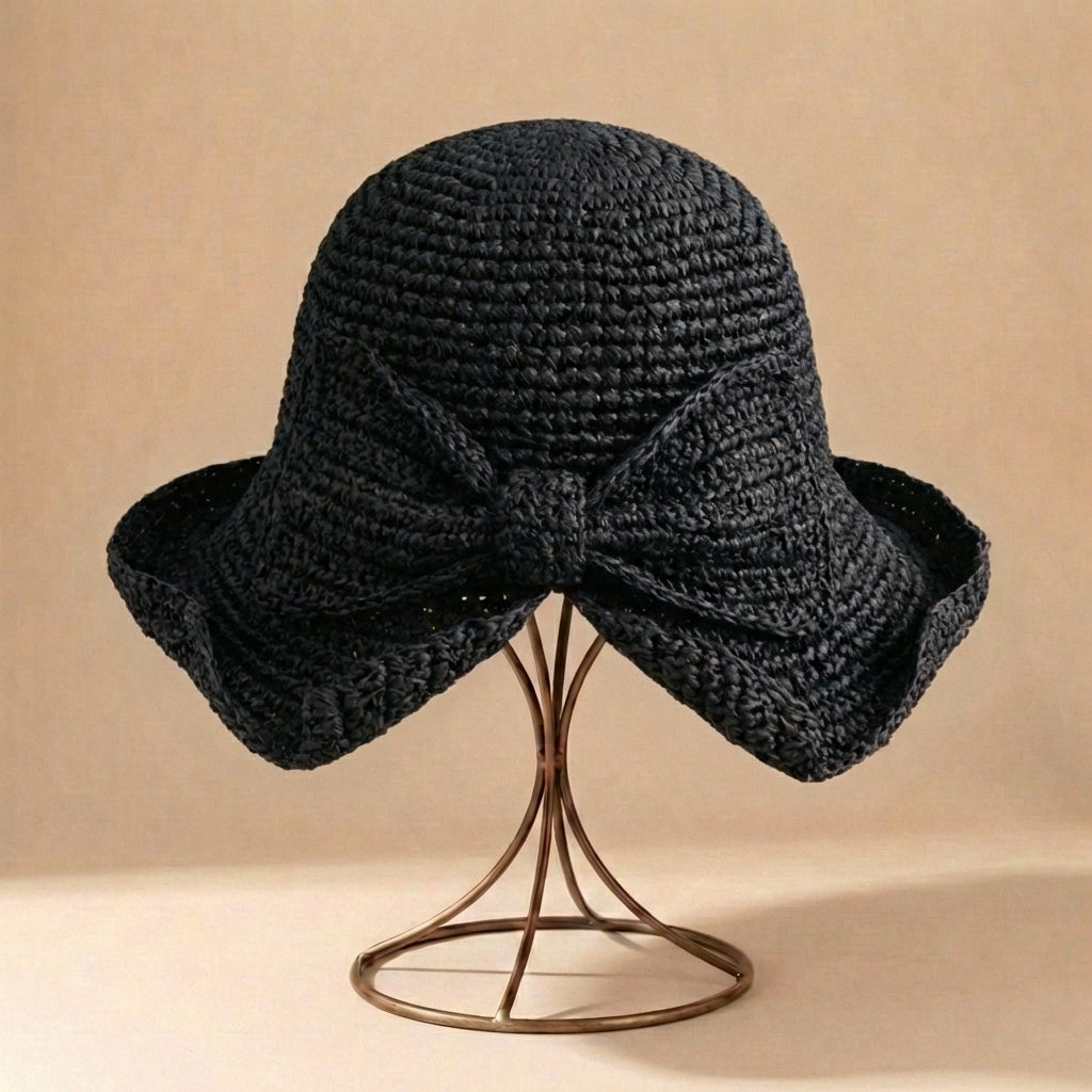 Woven Straw Bucket Hat with Soft Brim – Lightweight & Effortless Style