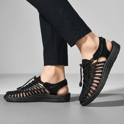 Closed Toe Rope Sport Sandals for Men – Outdoor Comfort Fit