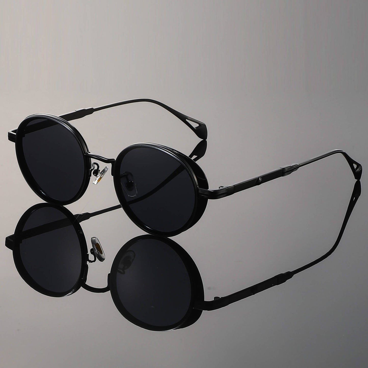 Retro Double Rim Round Sunglasses – Adjustable Fit & Lightweight