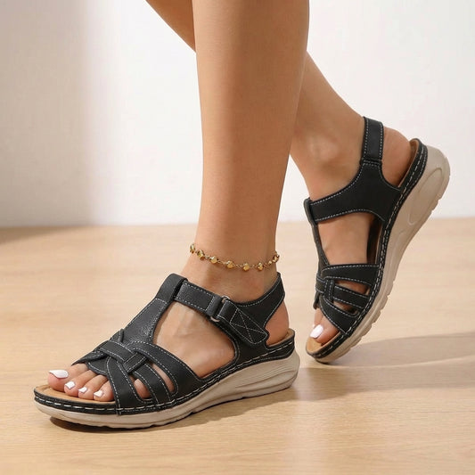 Ankle-Strap Wedge Sandals for Women – Stylish All-Day Comfort