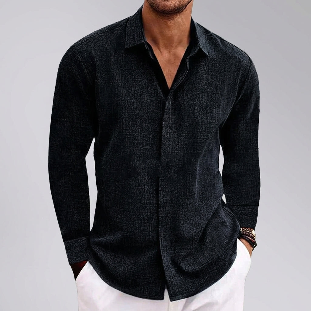 Relaxed Fit Button-Up Shirt for Men – Comfortable Casual Style