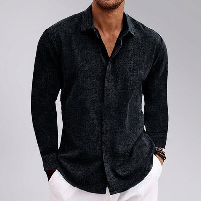 Relaxed Fit Button-Up Shirt for Men – Comfortable Casual Style