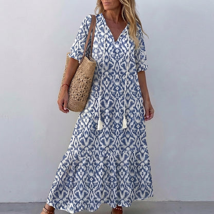 V-Neck Maxi Dress for Women – Relaxed Summer Style