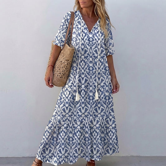 V-Neck Maxi Dress for Women – Relaxed Summer Style