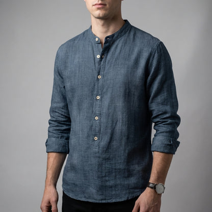 Long Sleeve Henley Shirt for Men – Breathable All-Day Comfort