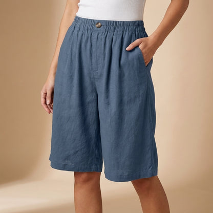 Knee-Length Shorts for Women – Breathable Comfort & Pockets