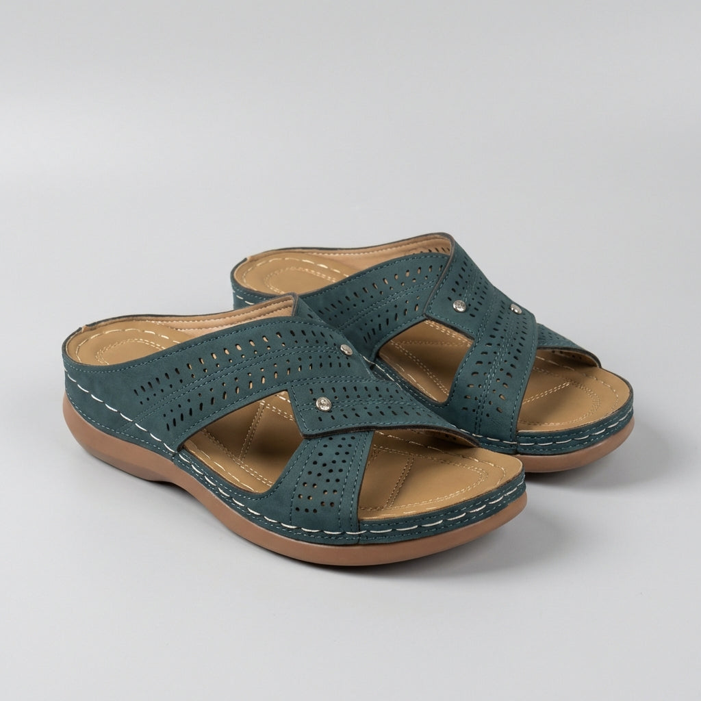 Slip-On Wedge Sandals for Women – Elegant All-Day Comfort