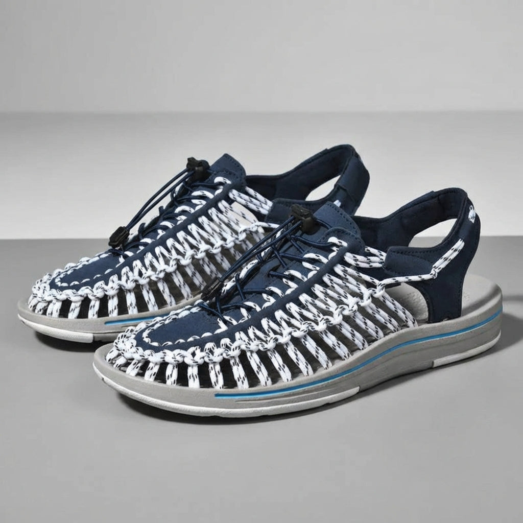 Closed Toe Rope Sport Sandals for Men – Outdoor Comfort Fit