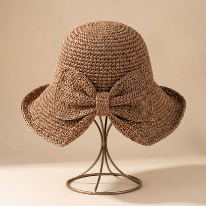 Woven Straw Bucket Hat with Soft Brim – Lightweight & Effortless Style