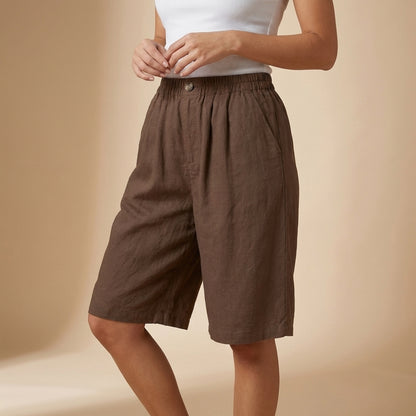 Knee-Length Shorts for Women – Breathable Comfort & Pockets