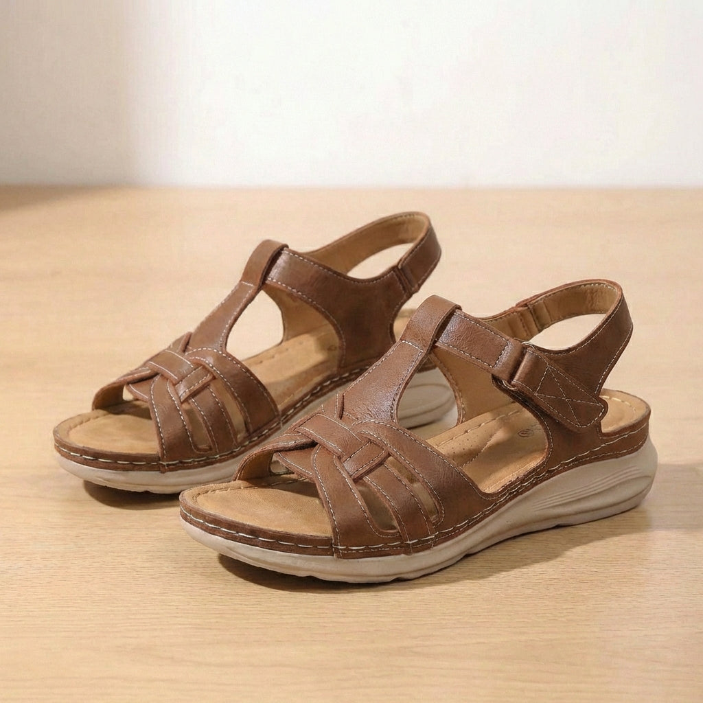 Ankle-Strap Wedge Sandals for Women – Stylish All-Day Comfort