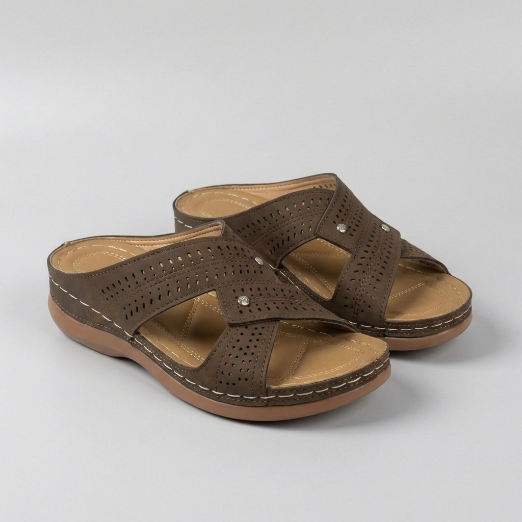 Slip-On Wedge Sandals for Women – Elegant All-Day Comfort