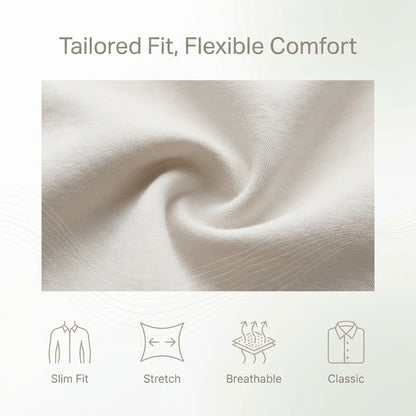 Long-Sleeve Button-Front Shirt for Men – Casual Style & Comfort