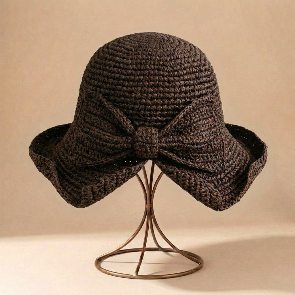 Woven Straw Bucket Hat with Soft Brim – Lightweight & Effortless Style