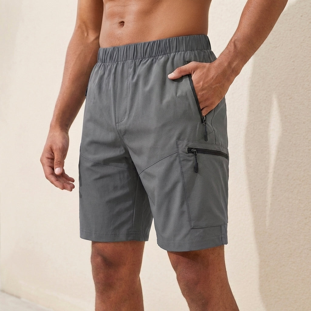 Zip Pocket Cargo Shorts for Men – Secure Storage & Comfort