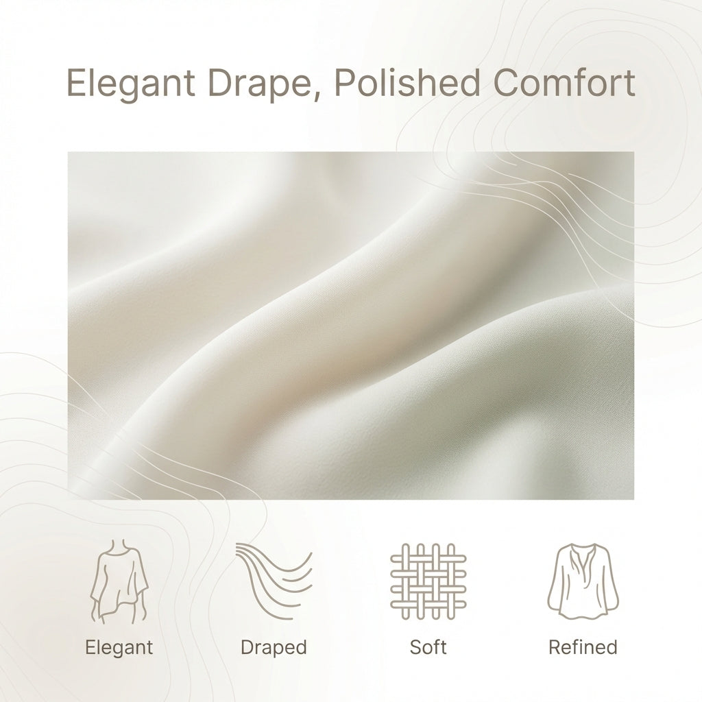 Draped Cowl Neck Blouse for Women – Elegant Formal Style