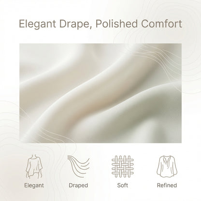 Draped Cowl Neck Blouse for Women – Elegant Formal Style