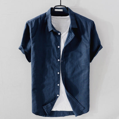 Relaxed-Fit Button-Front Shirt for Men – Breathable Comfort & Casual Style