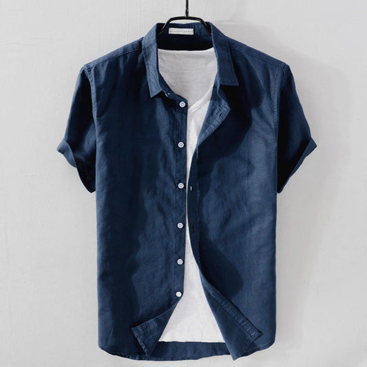Relaxed-Fit Button-Front Shirt for Men – Breathable Comfort & Casual Style