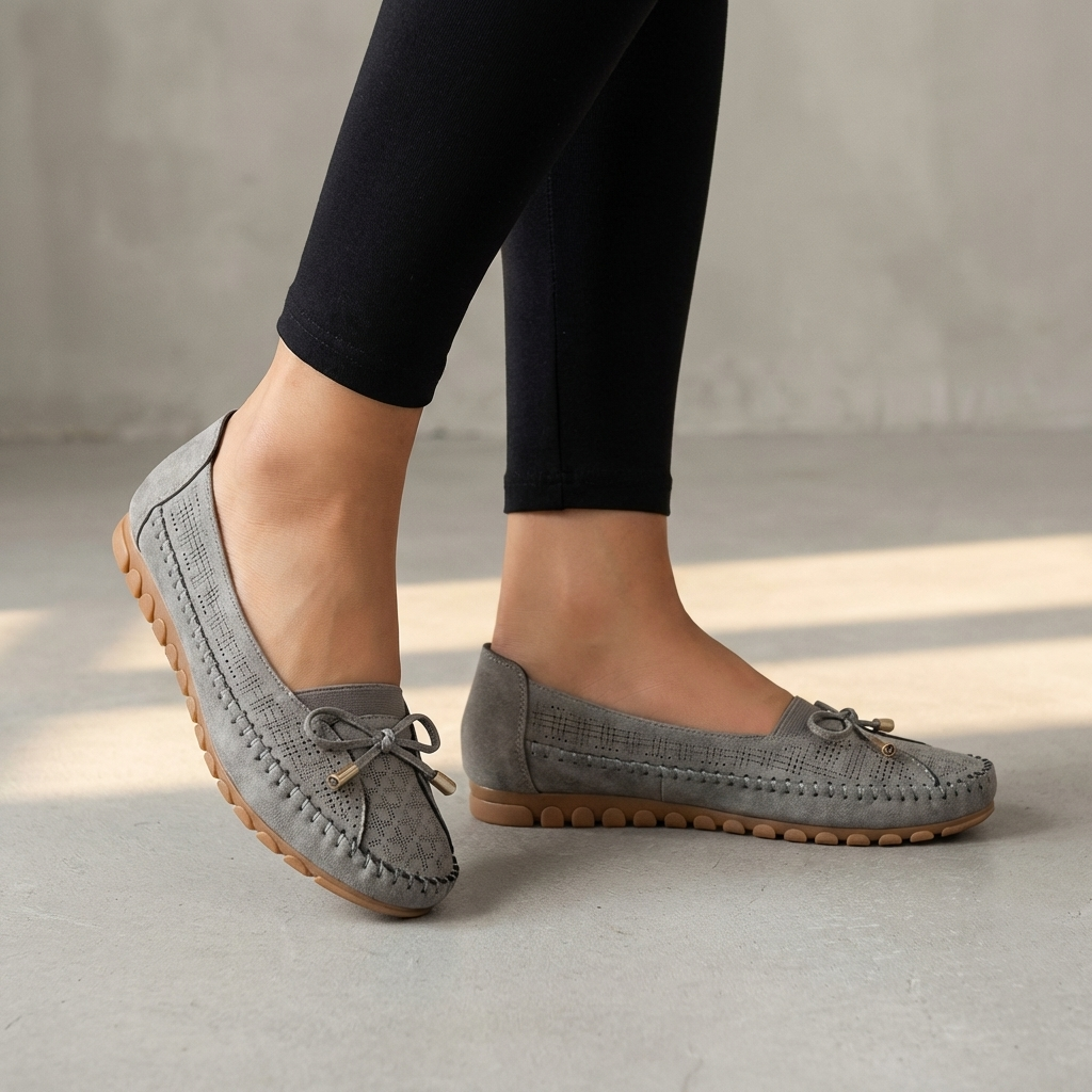 Bow Driving Loafers for Women – Breathable Comfort & Grip