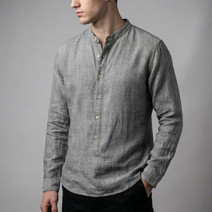 Long Sleeve Henley Shirt for Men – Breathable All-Day Comfort