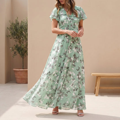 Floral A-Line Maxi Dress for Women – Effortless Summer Elegance