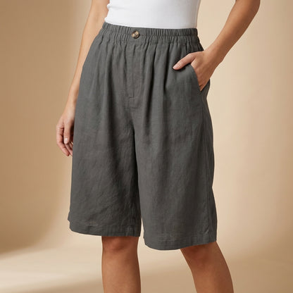 Knee-Length Shorts for Women – Breathable Comfort & Pockets